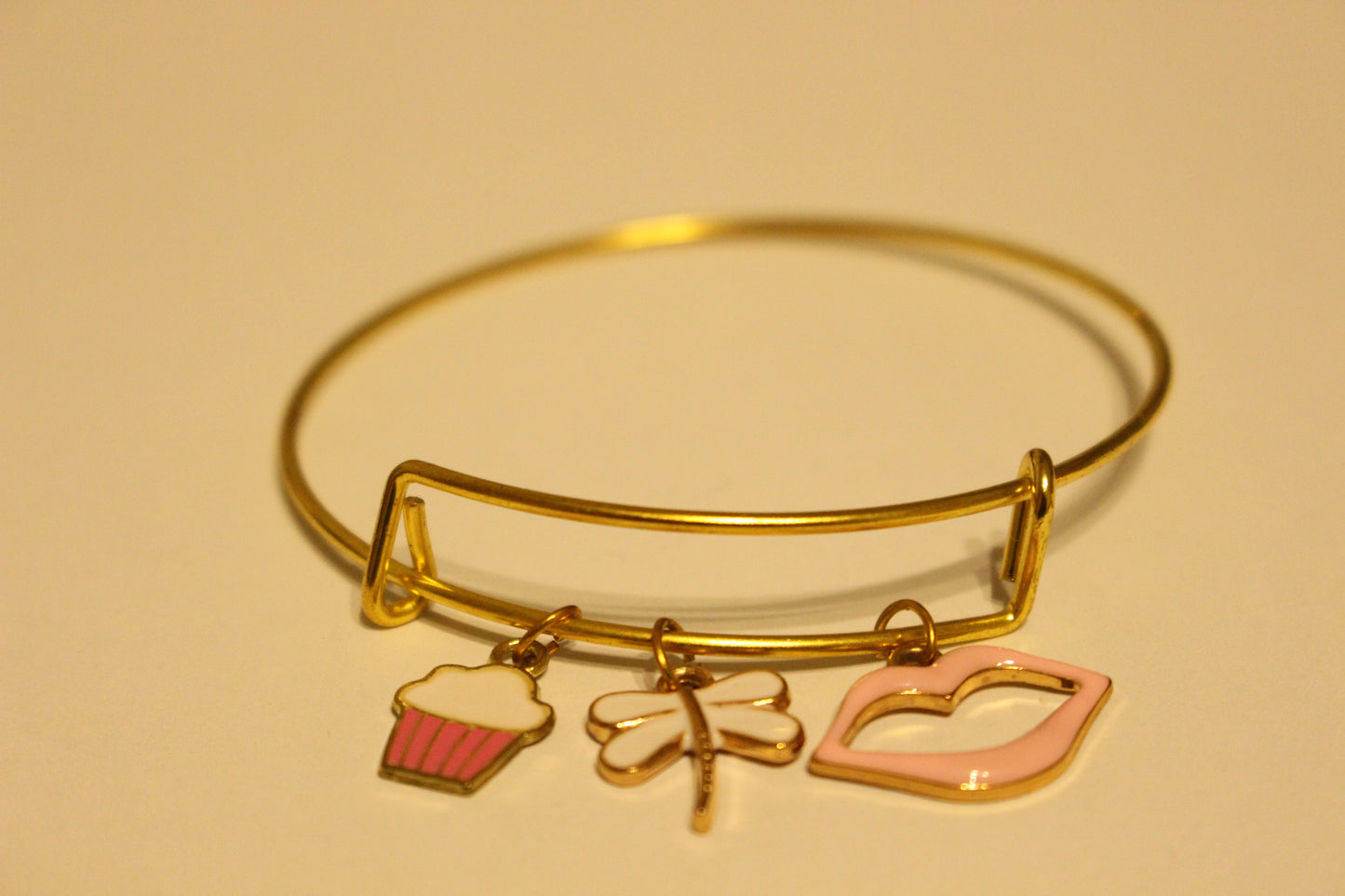The Pink lipstick Charm Bracelet- The Feel Good Charm Collection