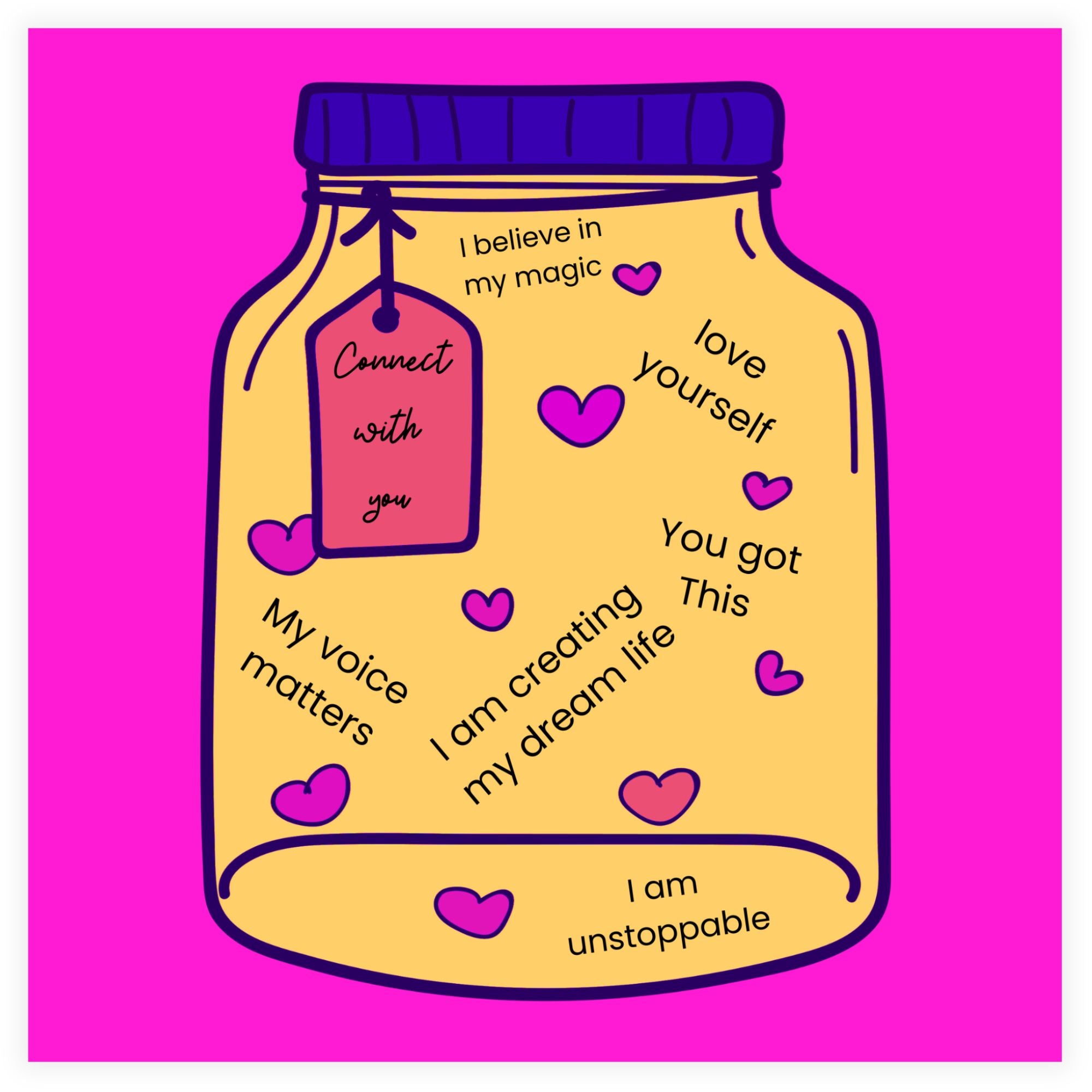 Pink Jar Stickers