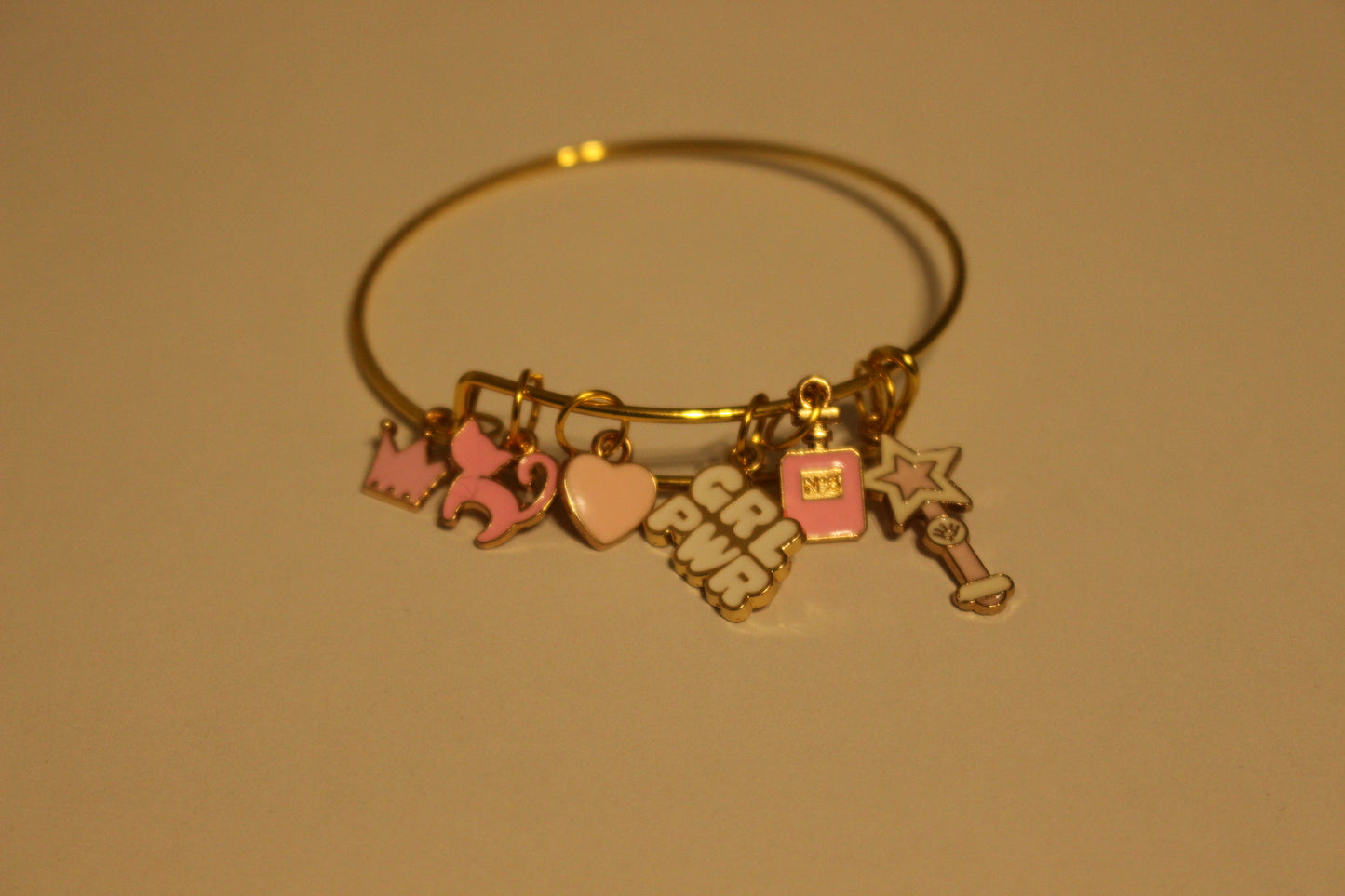 The pink bloom Charm bracelet