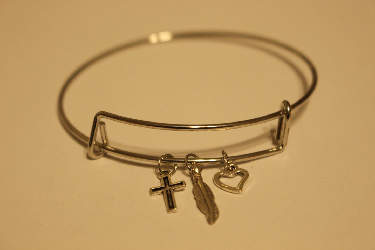Cross charm Bracelet Sliver