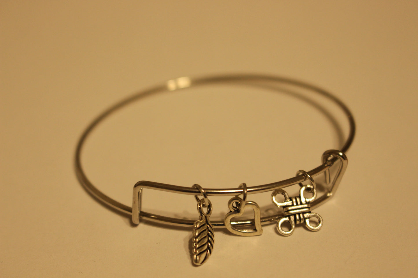 Heart Charm Bracelet Sliver